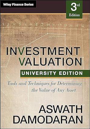 Investment Valuation - Tools and Techniques for Determining the Value of any Asset